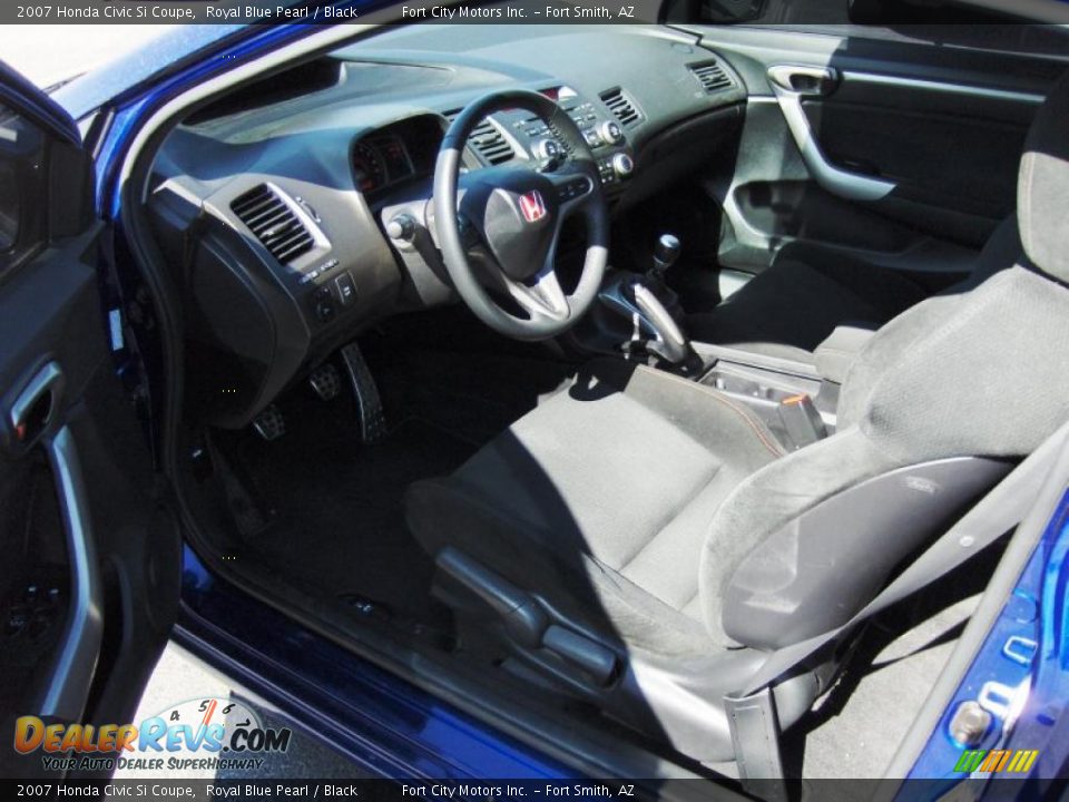 2007 Honda Civic Si Coupe Royal Blue Pearl / Black Photo #6
