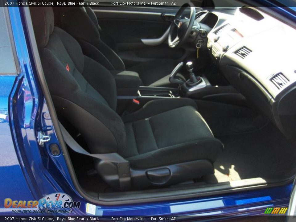 2007 Honda Civic Si Coupe Royal Blue Pearl / Black Photo #7
