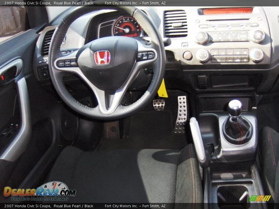 2007 Honda Civic Si Coupe Royal Blue Pearl / Black Photo #9