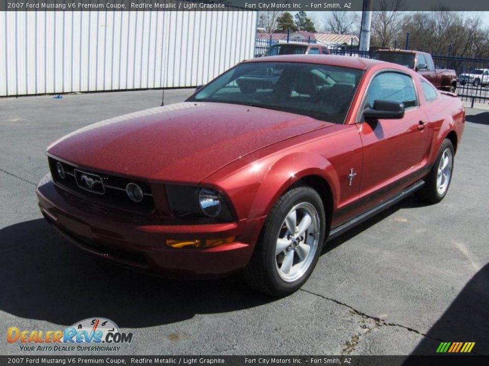2007 Ford Mustang V6 Premium Coupe Redfire Metallic / Light Graphite Photo #1