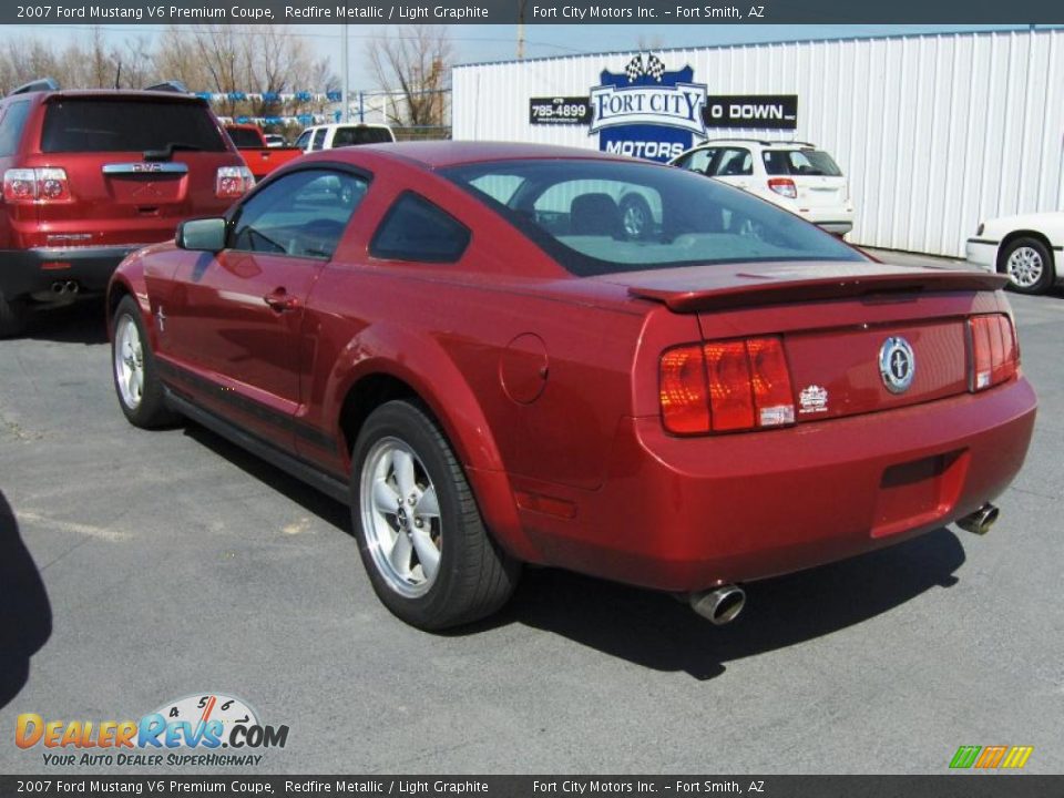 2007 Ford Mustang V6 Premium Coupe Redfire Metallic / Light Graphite Photo #2
