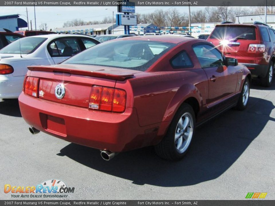 2007 Ford Mustang V6 Premium Coupe Redfire Metallic / Light Graphite Photo #3