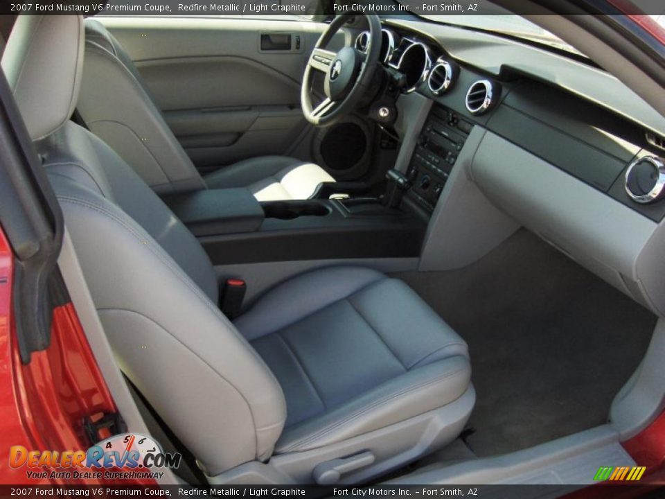 2007 Ford Mustang V6 Premium Coupe Redfire Metallic / Light Graphite Photo #6