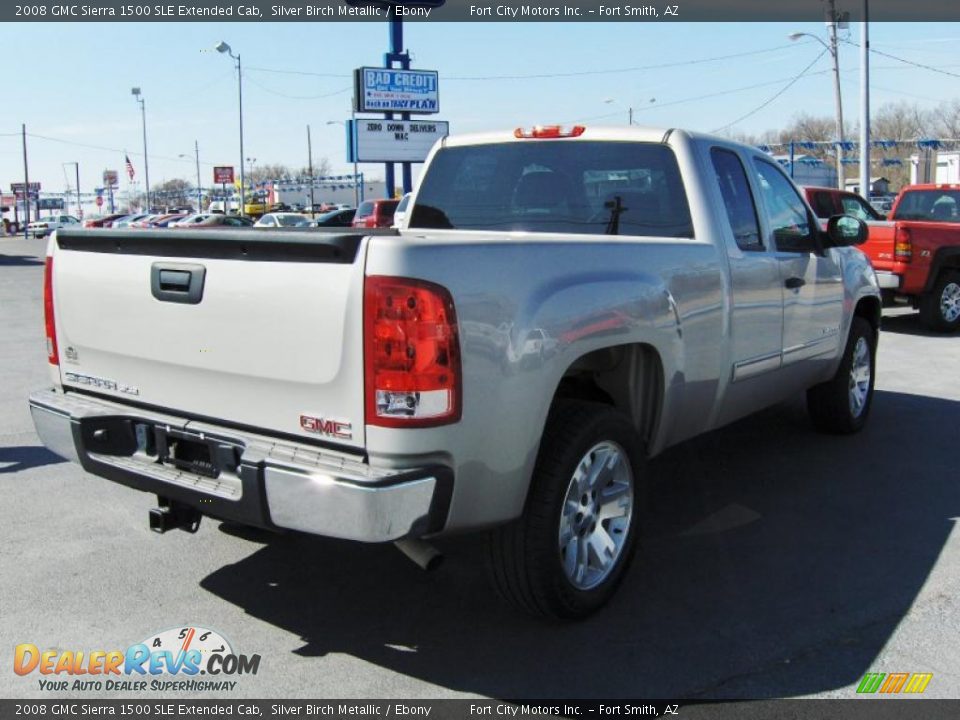 2008 GMC Sierra 1500 SLE Extended Cab Silver Birch Metallic / Ebony Photo #3