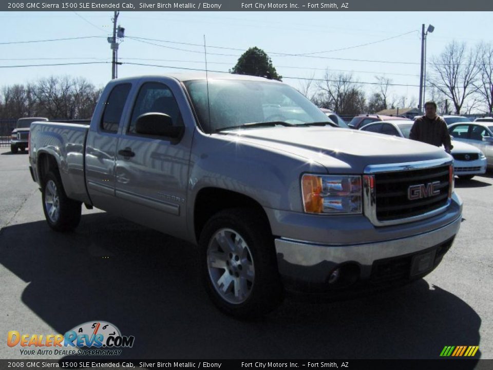 2008 GMC Sierra 1500 SLE Extended Cab Silver Birch Metallic / Ebony Photo #4