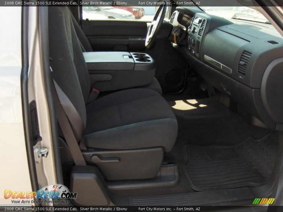 2008 GMC Sierra 1500 SLE Extended Cab Silver Birch Metallic / Ebony Photo #6