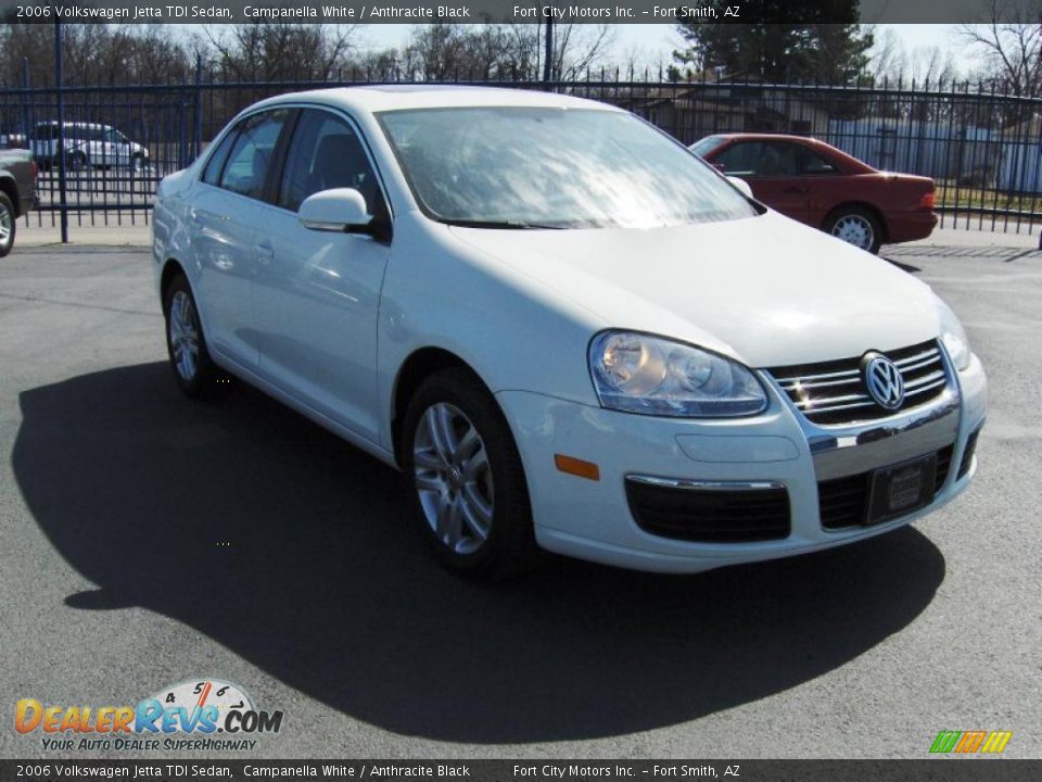 2006 Volkswagen Jetta TDI Sedan Campanella White / Anthracite Black Photo #4