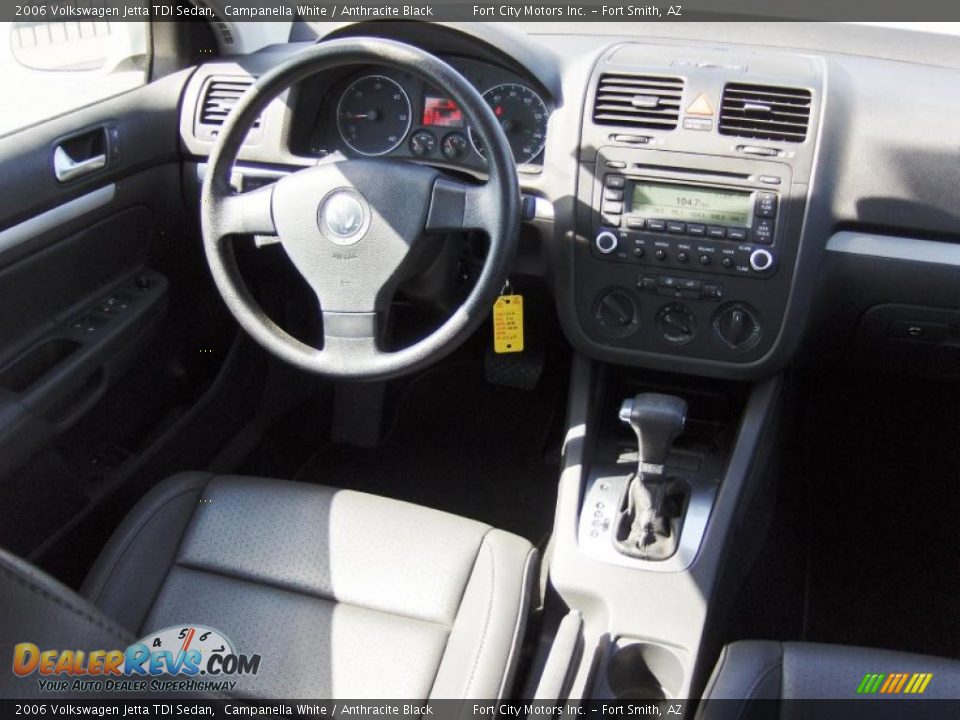 2006 Volkswagen Jetta TDI Sedan Campanella White / Anthracite Black Photo #10