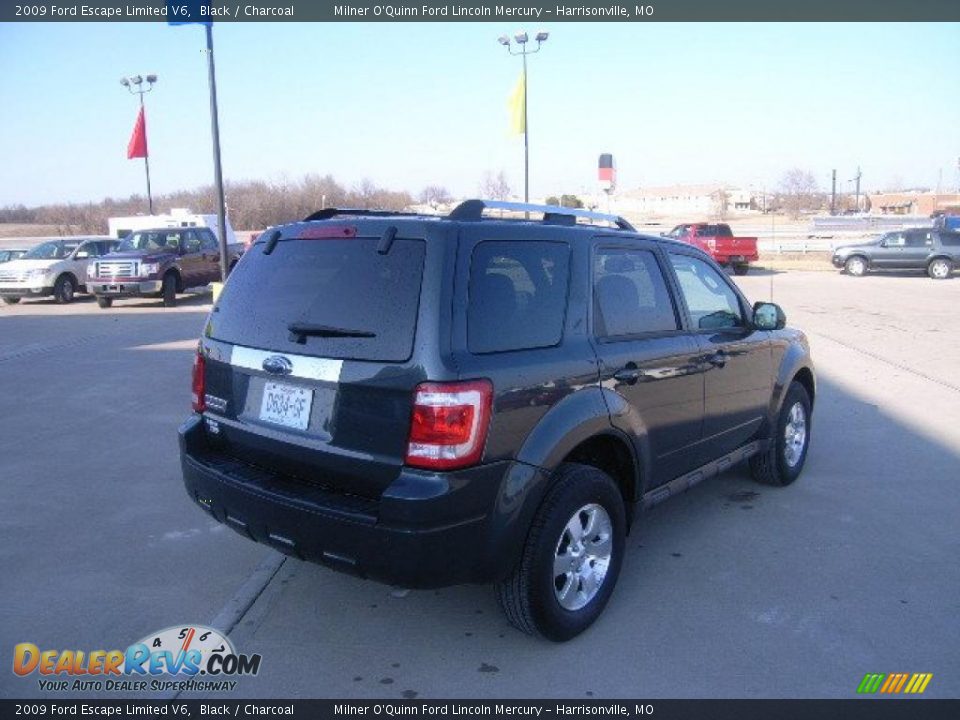 2009 Ford Escape Limited V6 Black / Charcoal Photo #3