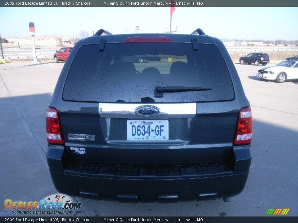 2009 Ford Escape Limited V6 Black / Charcoal Photo #4