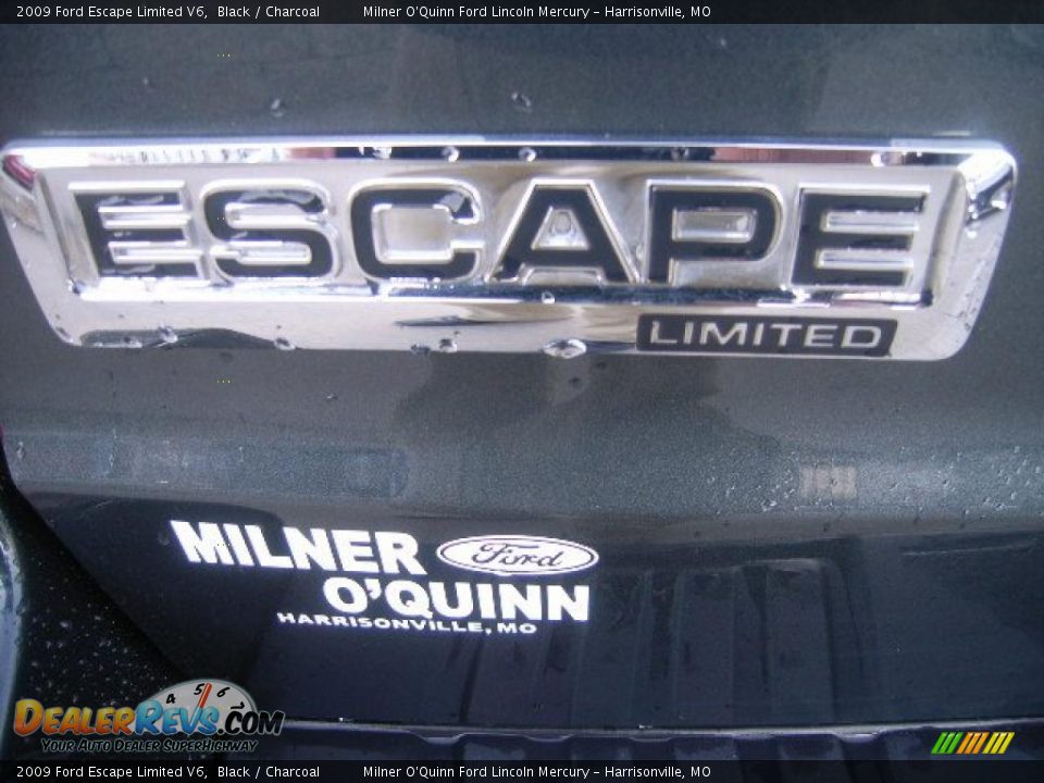 2009 Ford Escape Limited V6 Black / Charcoal Photo #11