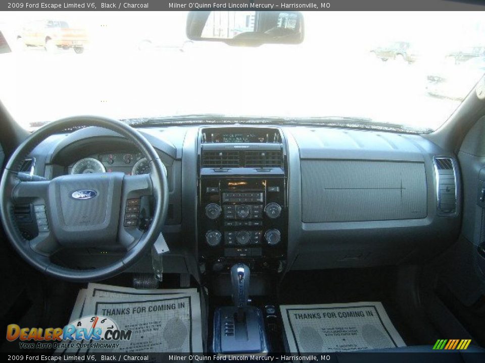 2009 Ford Escape Limited V6 Black / Charcoal Photo #15