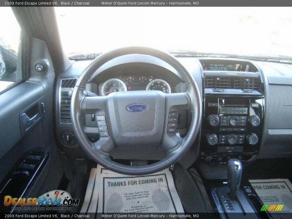 2009 Ford Escape Limited V6 Black / Charcoal Photo #16