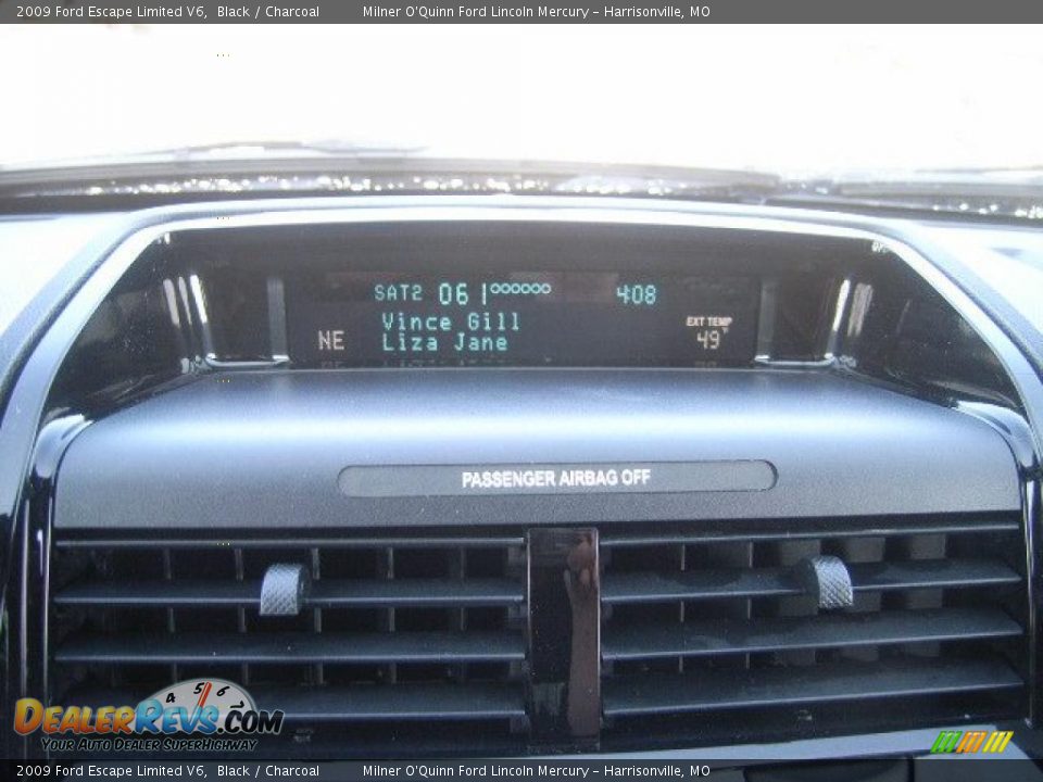 2009 Ford Escape Limited V6 Black / Charcoal Photo #23