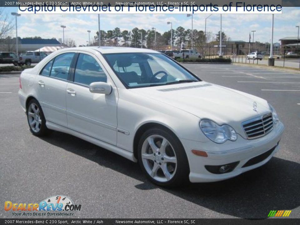 2007 Mercedes-Benz C 230 Sport Arctic White / Ash Photo #1