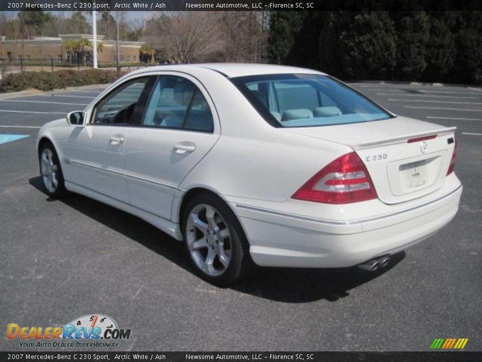 2007 Mercedes-Benz C 230 Sport Arctic White / Ash Photo #2
