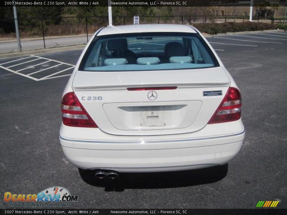 2007 Mercedes-Benz C 230 Sport Arctic White / Ash Photo #26