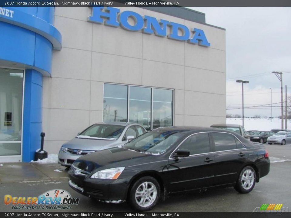 2007 Honda Accord EX Sedan Nighthawk Black Pearl / Ivory Photo #1