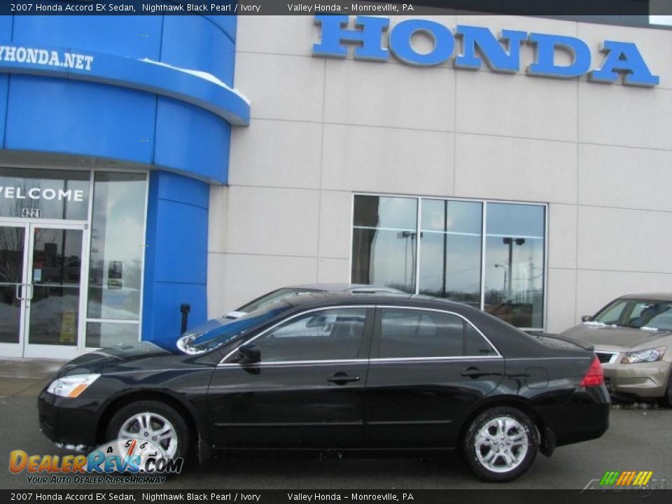 2007 Honda Accord EX Sedan Nighthawk Black Pearl / Ivory Photo #3