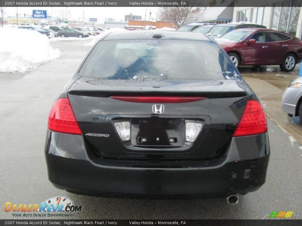 2007 Honda Accord EX Sedan Nighthawk Black Pearl / Ivory Photo #4