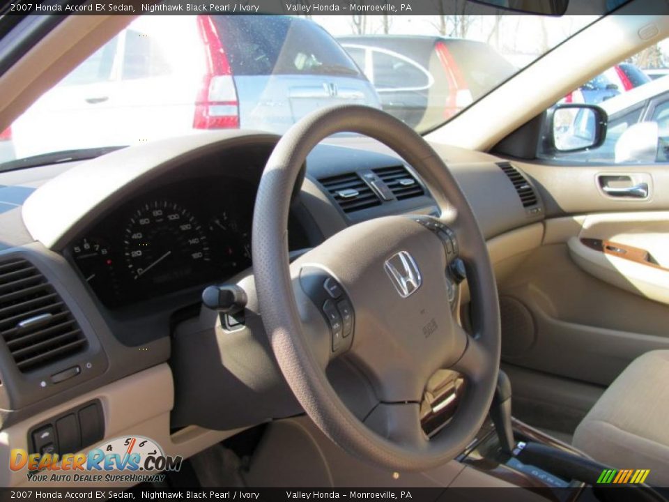 2007 Honda Accord EX Sedan Nighthawk Black Pearl / Ivory Photo #8