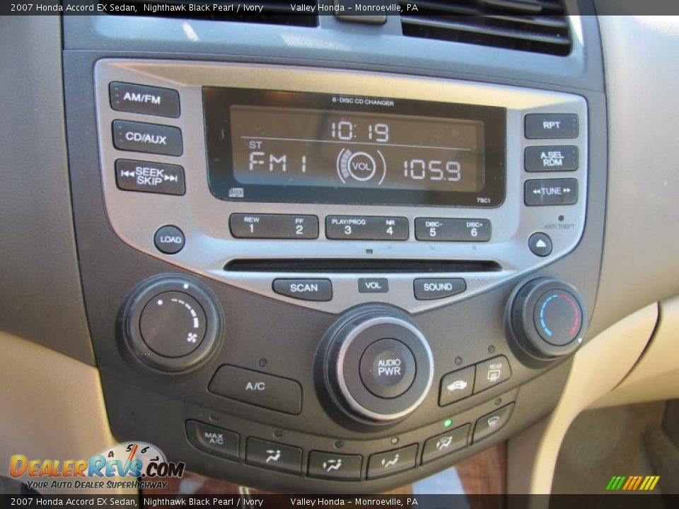 2007 Honda Accord EX Sedan Nighthawk Black Pearl / Ivory Photo #12