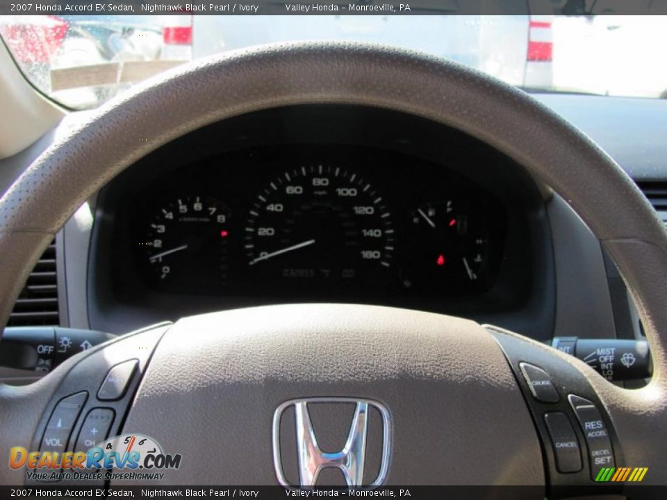 2007 Honda Accord EX Sedan Nighthawk Black Pearl / Ivory Photo #13