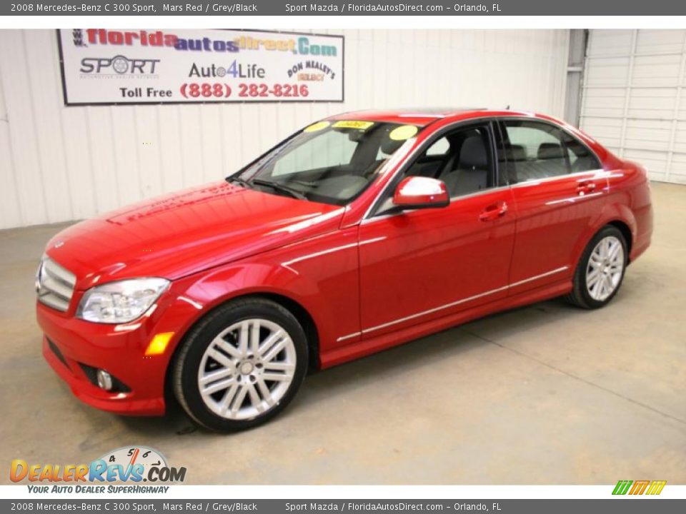 2008 Mercedes-Benz C 300 Sport Mars Red / Grey/Black Photo #4