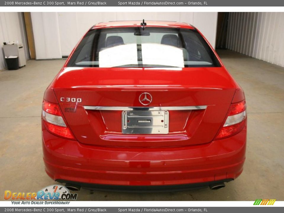 2008 Mercedes-Benz C 300 Sport Mars Red / Grey/Black Photo #6