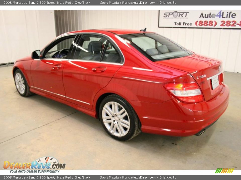 2008 Mercedes-Benz C 300 Sport Mars Red / Grey/Black Photo #7