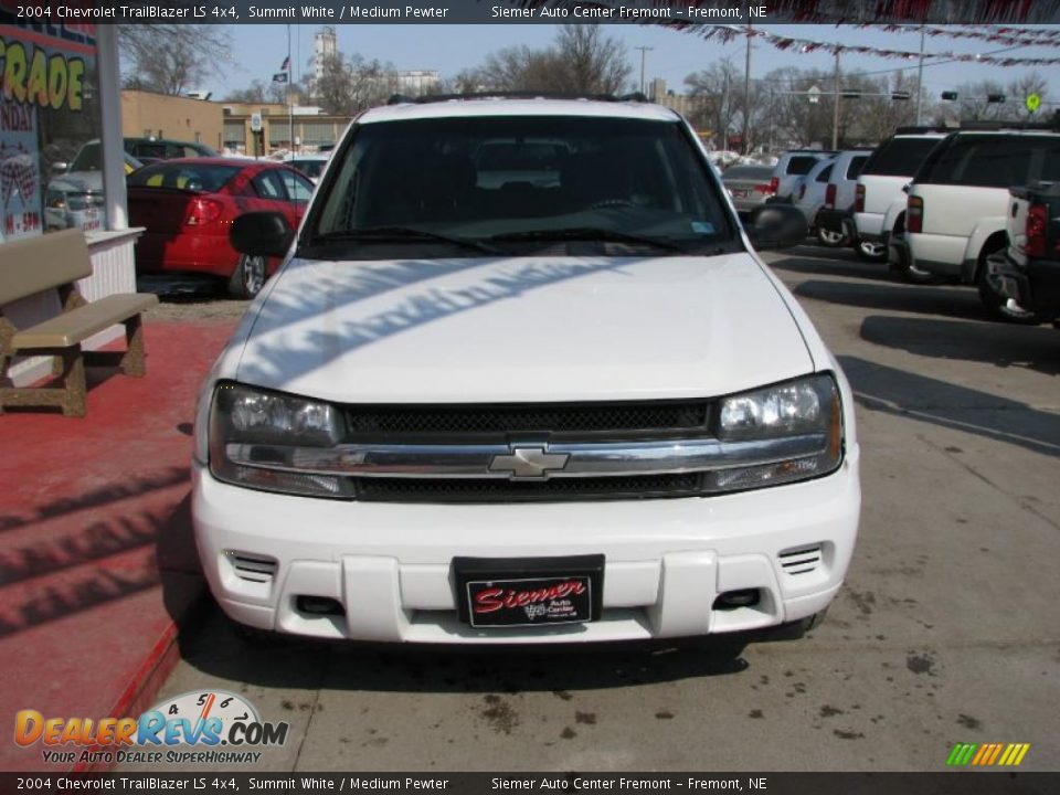 2004 Chevrolet TrailBlazer LS 4x4 Summit White / Medium Pewter Photo #4