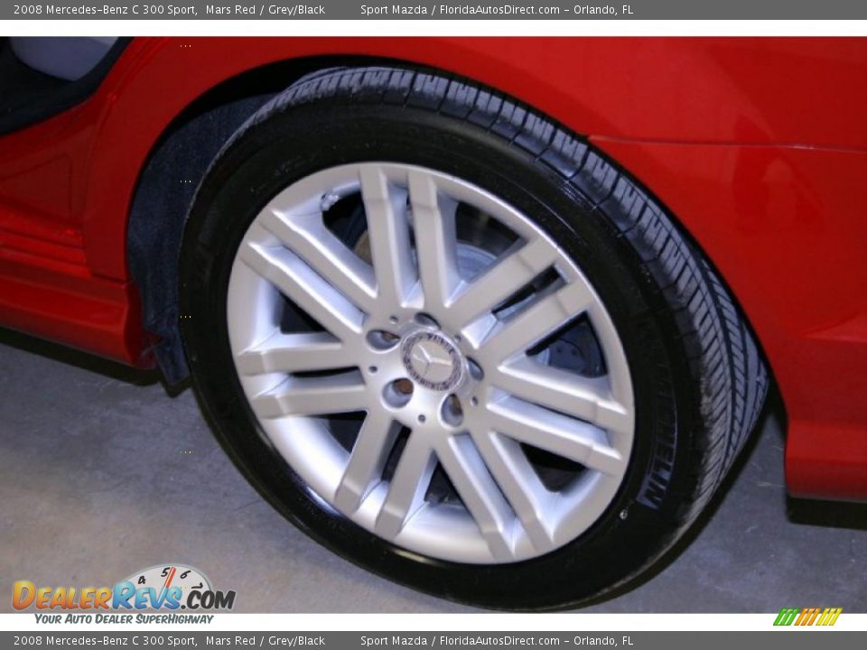 2008 Mercedes-Benz C 300 Sport Mars Red / Grey/Black Photo #29