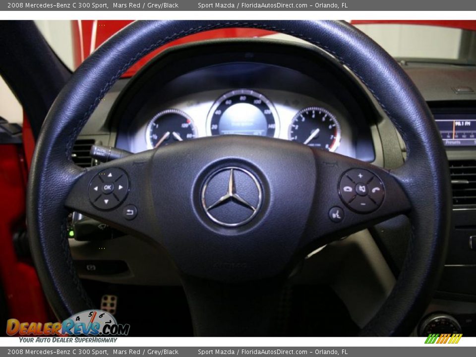 2008 Mercedes-Benz C 300 Sport Mars Red / Grey/Black Photo #36