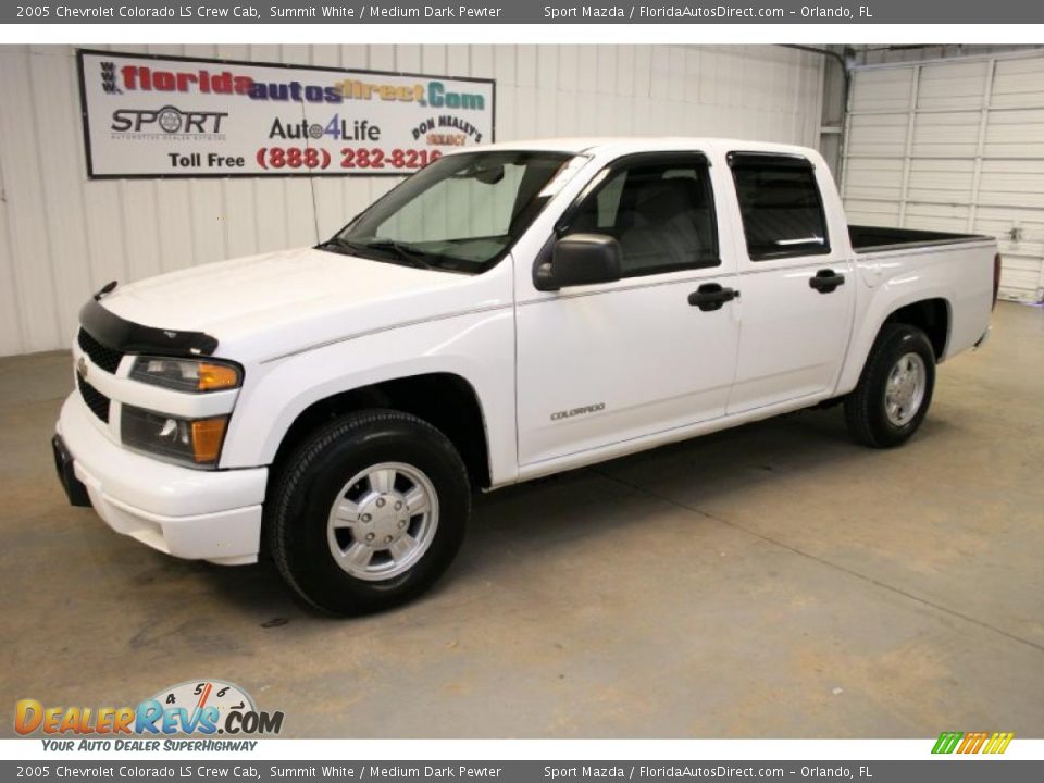 2005 Chevrolet Colorado LS Crew Cab Summit White / Medium Dark Pewter Photo #4