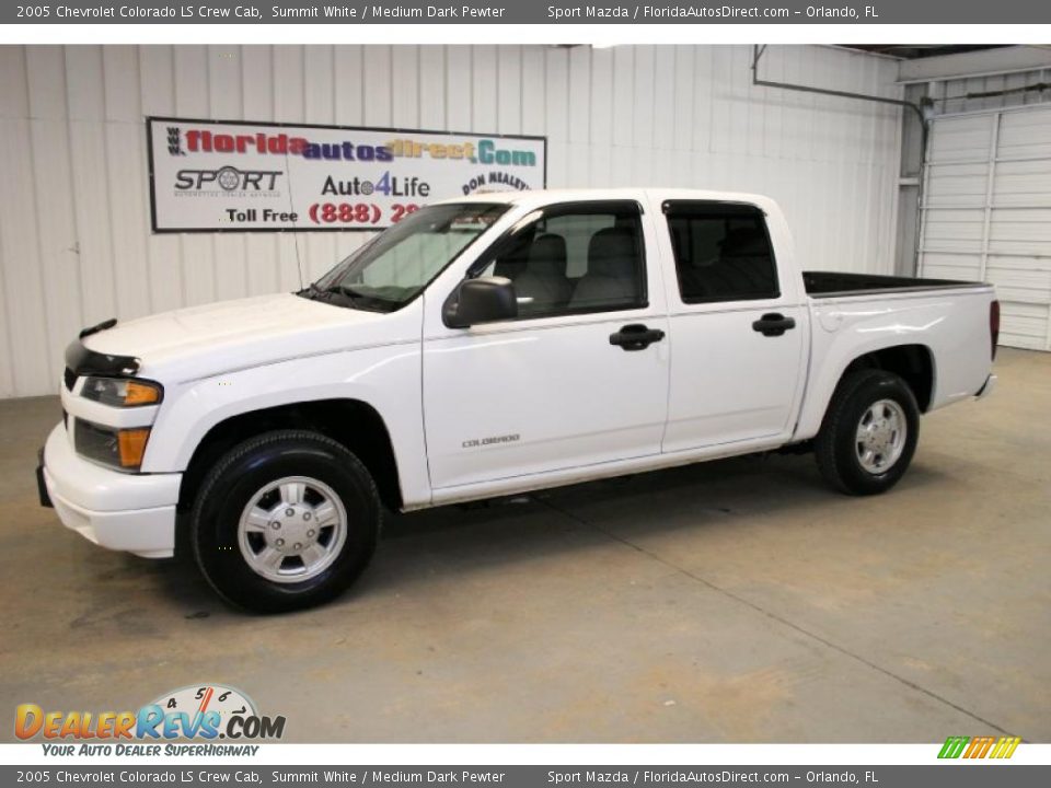 2005 Chevrolet Colorado LS Crew Cab Summit White / Medium Dark Pewter Photo #8