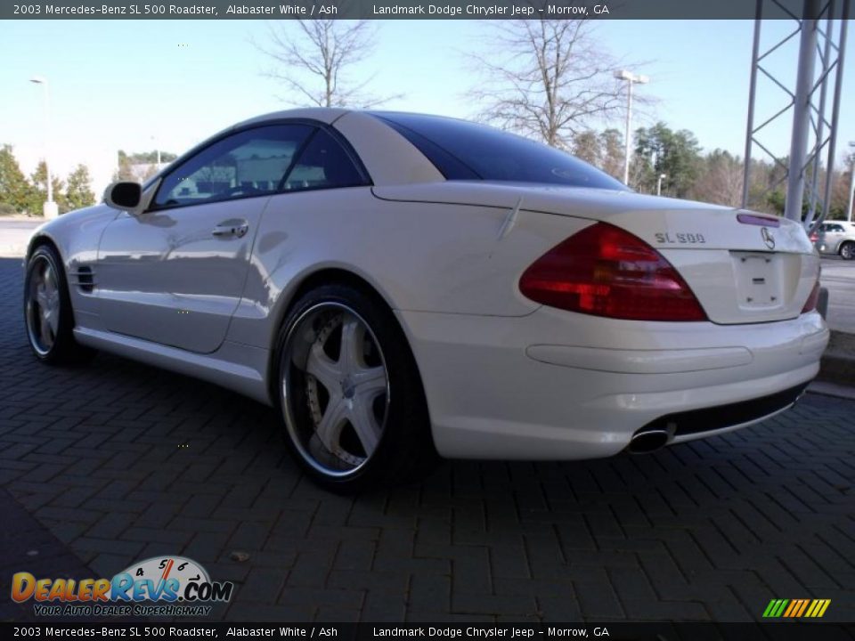 2003 Mercedes-Benz SL 500 Roadster Alabaster White / Ash Photo #3