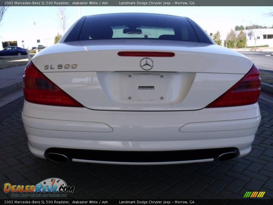2003 Mercedes-Benz SL 500 Roadster Alabaster White / Ash Photo #4