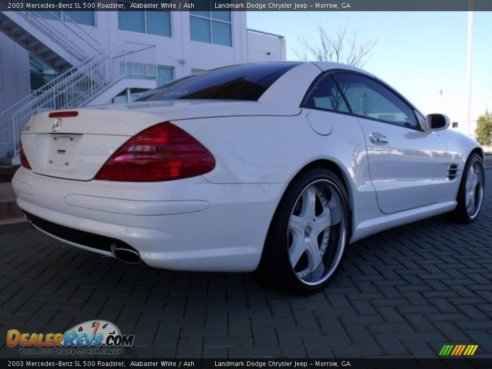 2003 Mercedes-Benz SL 500 Roadster Alabaster White / Ash Photo #5