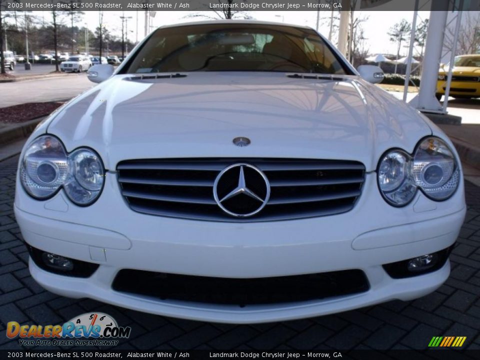 2003 Mercedes-Benz SL 500 Roadster Alabaster White / Ash Photo #8
