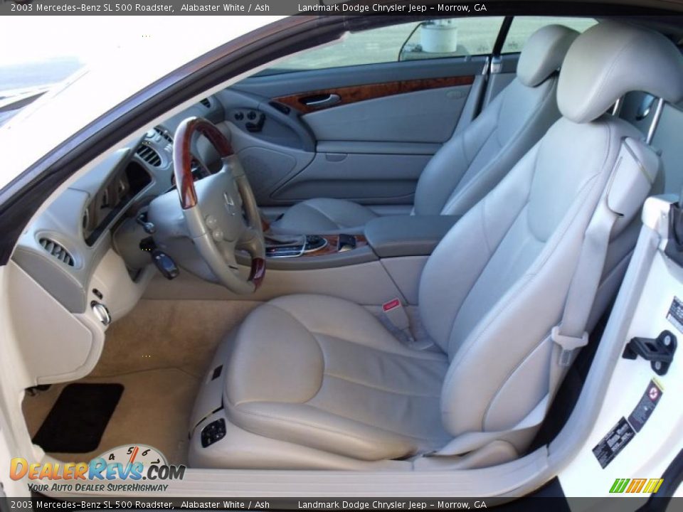 2003 Mercedes-Benz SL 500 Roadster Alabaster White / Ash Photo #10