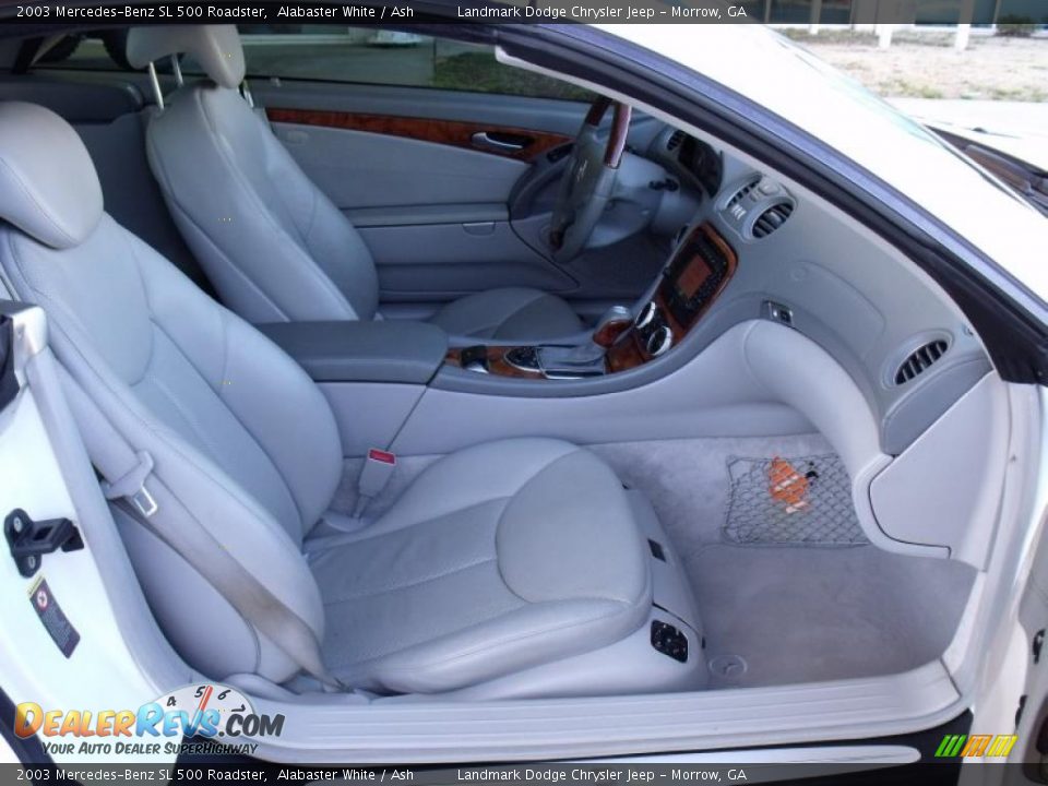 2003 Mercedes-Benz SL 500 Roadster Alabaster White / Ash Photo #16