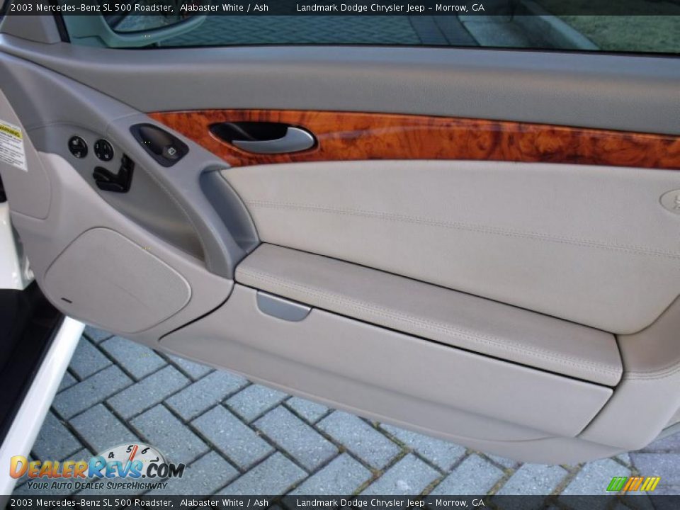2003 Mercedes-Benz SL 500 Roadster Alabaster White / Ash Photo #17