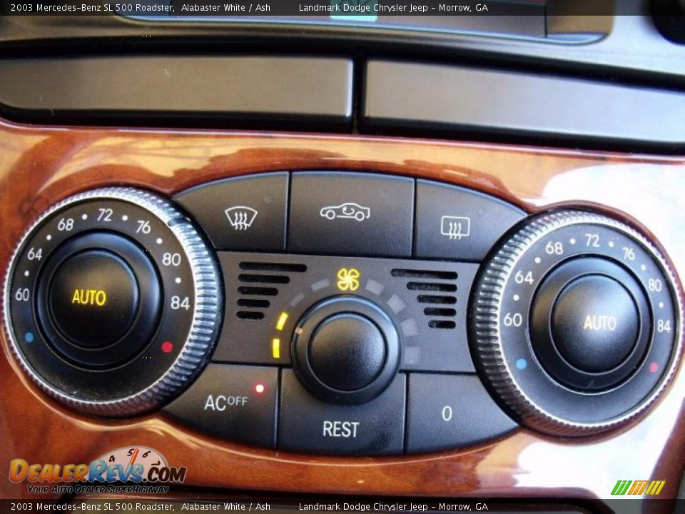 2003 Mercedes-Benz SL 500 Roadster Alabaster White / Ash Photo #24