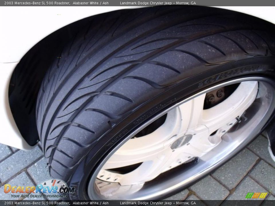 2003 Mercedes-Benz SL 500 Roadster Alabaster White / Ash Photo #30