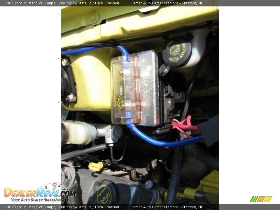 2001 Ford Mustang V6 Coupe Zinc Yellow Metallic / Dark Charcoal Photo #32