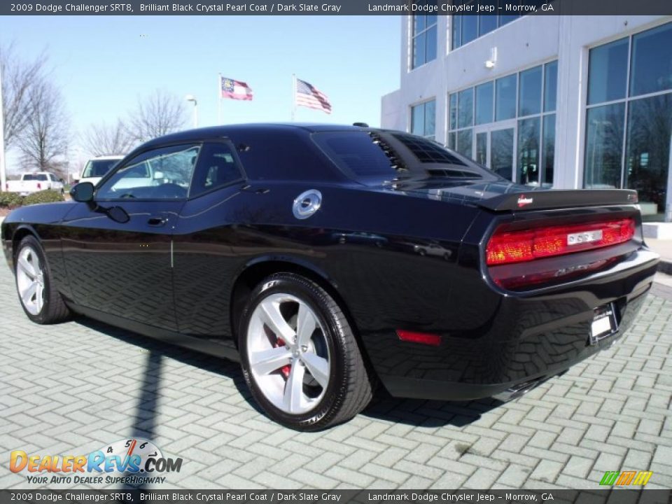 2009 Dodge Challenger SRT8 Brilliant Black Crystal Pearl Coat / Dark Slate Gray Photo #3