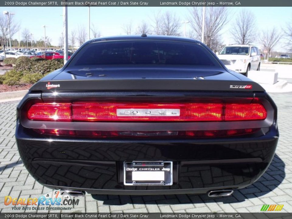 2009 Dodge Challenger SRT8 Brilliant Black Crystal Pearl Coat / Dark Slate Gray Photo #4