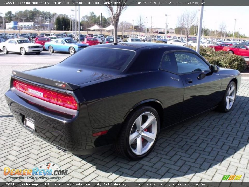 2009 Dodge Challenger SRT8 Brilliant Black Crystal Pearl Coat / Dark Slate Gray Photo #5