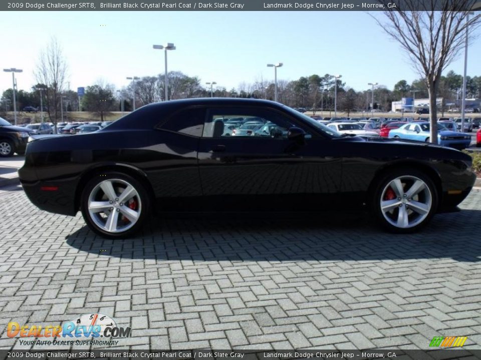 2009 Dodge Challenger SRT8 Brilliant Black Crystal Pearl Coat / Dark Slate Gray Photo #6