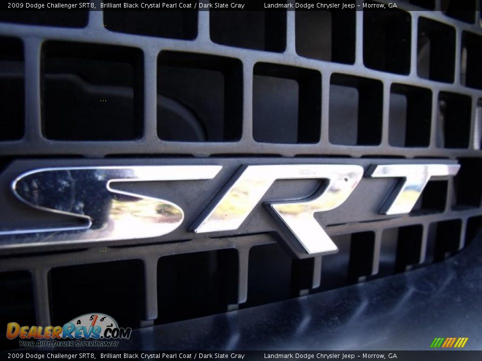 2009 Dodge Challenger SRT8 Brilliant Black Crystal Pearl Coat / Dark Slate Gray Photo #8